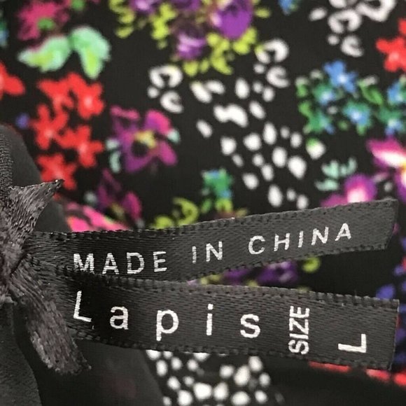 Lapis A Line Dress Floral Grecian Neck Sleeveless - Picture 6 of 7